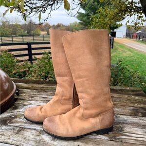 Tan Leather Women's UGG zipper Boots